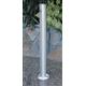 DELUXE SMOKERS POST IN GROUND MOUNT THICK GAUGE WITH SATIN ALUMINUM FINISH